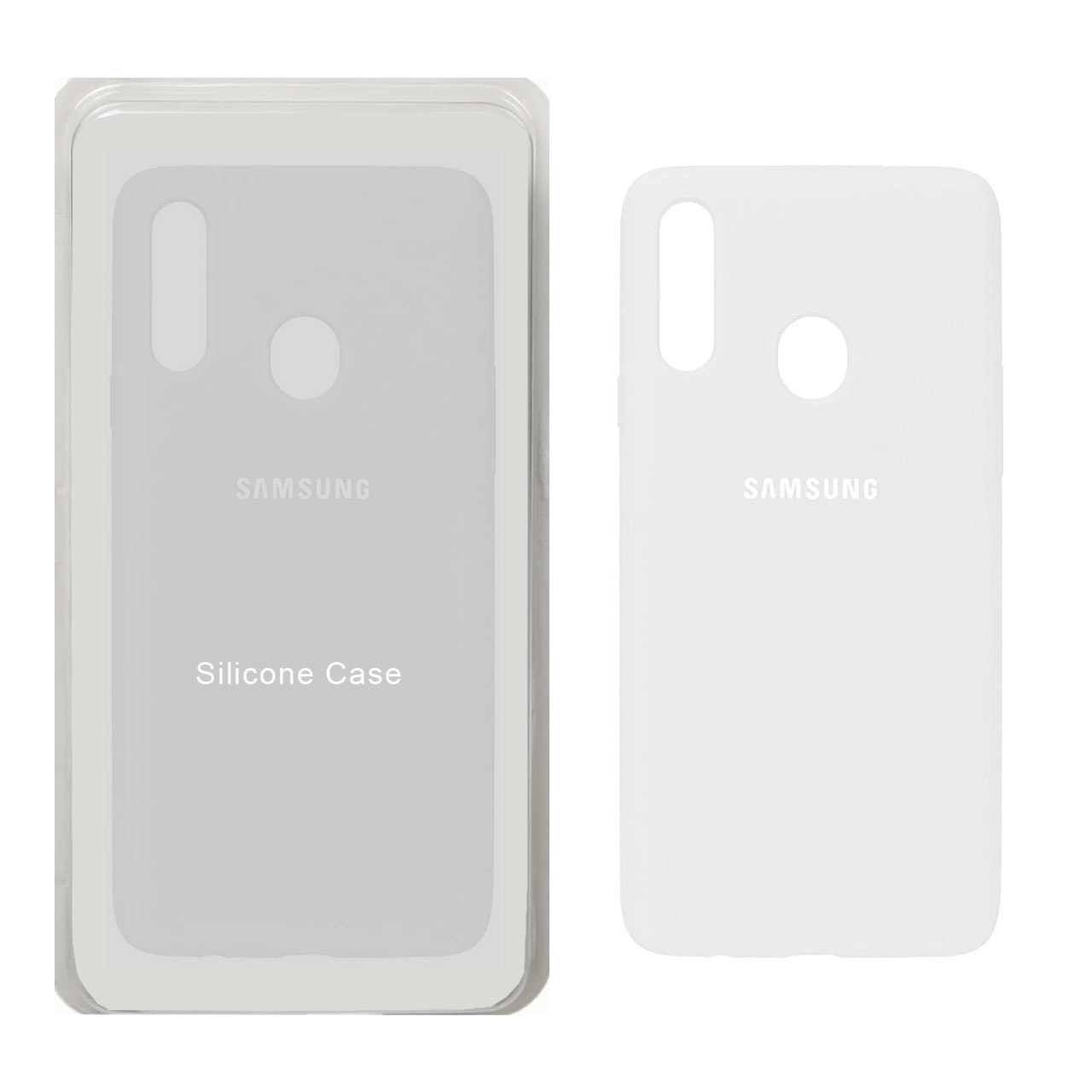 قاب سیلیکونی پاک کنی اورجینال Samsung Galaxy A20s - سفید (پک اصلی)